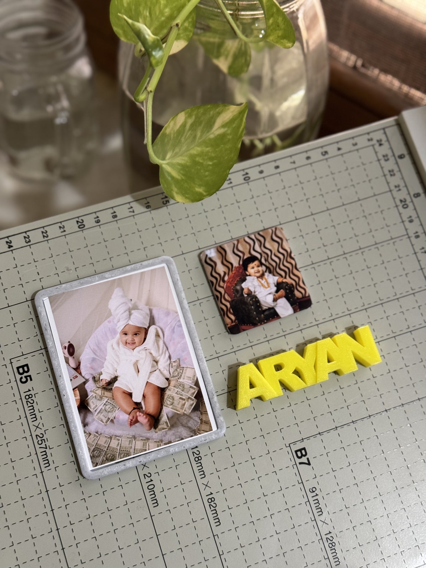 1 Personalized Magnet & 1 Polaroid Photo Print and 1 Name Magnet Combo – Capture & Display!